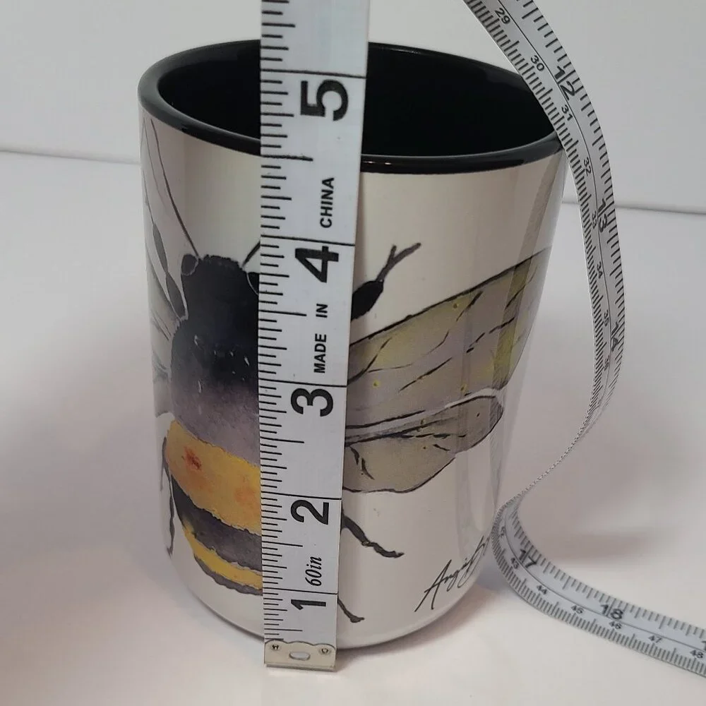 Bee Mug – Original Watercolor Art by Angie Bryan | Sublimated by The Crowing Hen - Picture 6 of 6